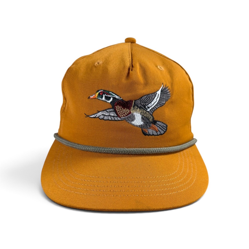 Duck Camp Grandpa Hat Wood Duck Coastal Copper Embroidered Rope Snapback NWT
